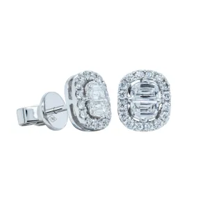 18ct White Gold Diamond Earrings