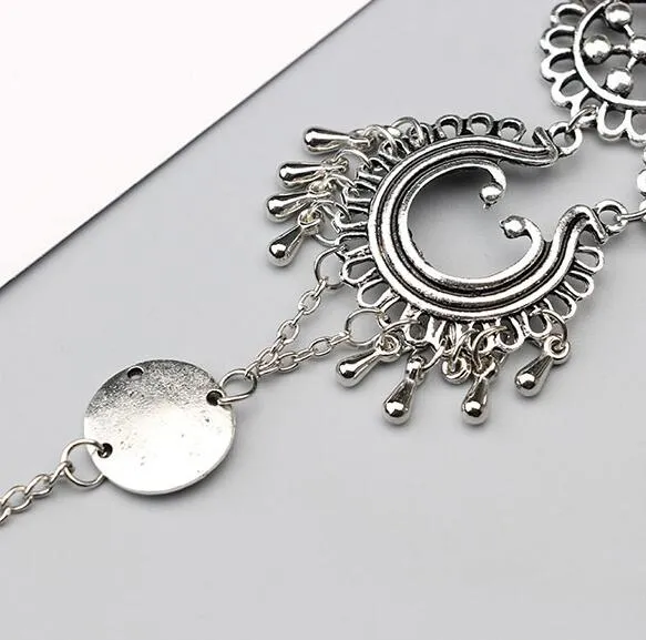 Bohemian Anklets Barefoot  a Jewelry for Beach - The Nevermore Boho Anklet Barefoot Sandals