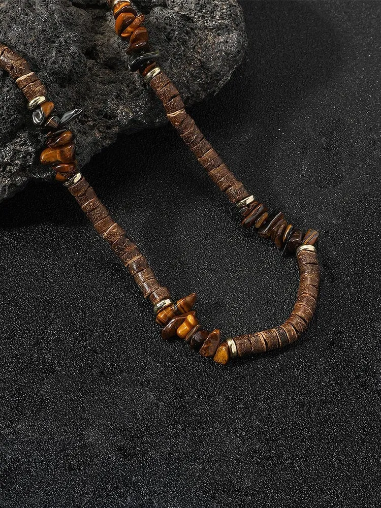 Bohemian Coconut Beaded Necklace