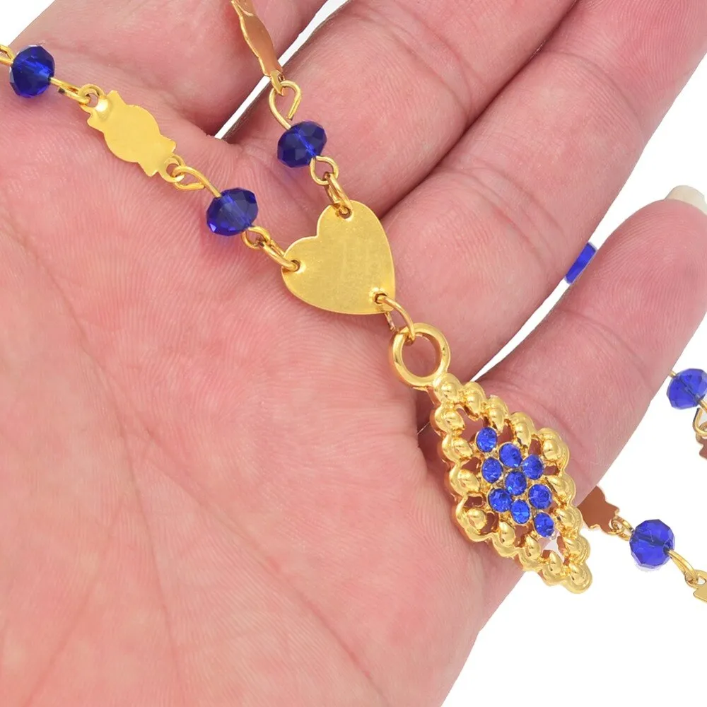 Multiple Colors Marshall Pendant Beads Chain Necklaces