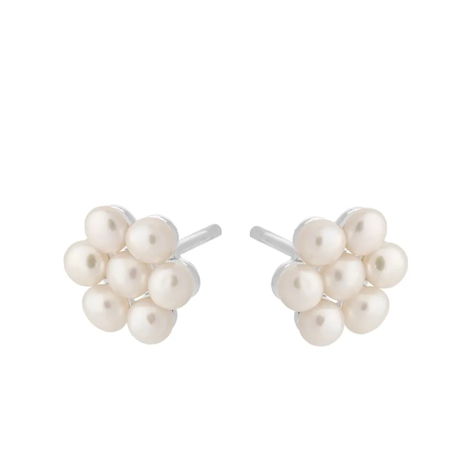 Pernille Corydon Ocean Bloom Pearl Cluster Stud Earrings